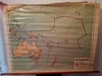 Oude Schoolkaart Australië, Antiek en Kunst, Antiek | Schoolplaten, Ophalen of Verzenden, Aardrijkskunde