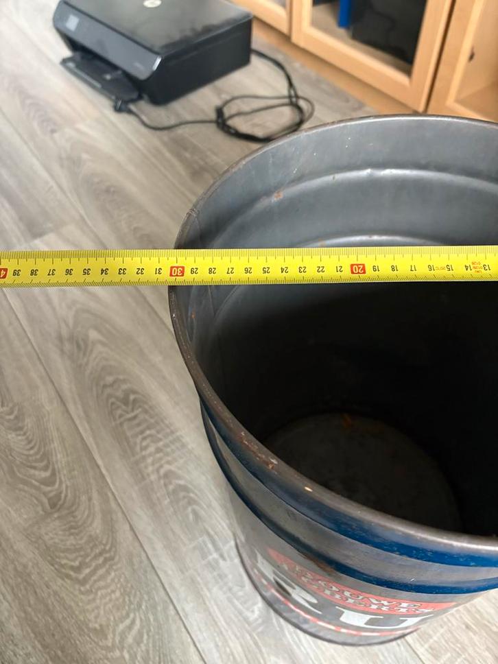 Vintage Douwe Egberts Drum Shag Vat, Huis en Inrichting, Woonaccessoires | Prullenbakken, Gebruikt, Metaal, Minder dan 50 cm, 20 tot 30 liter