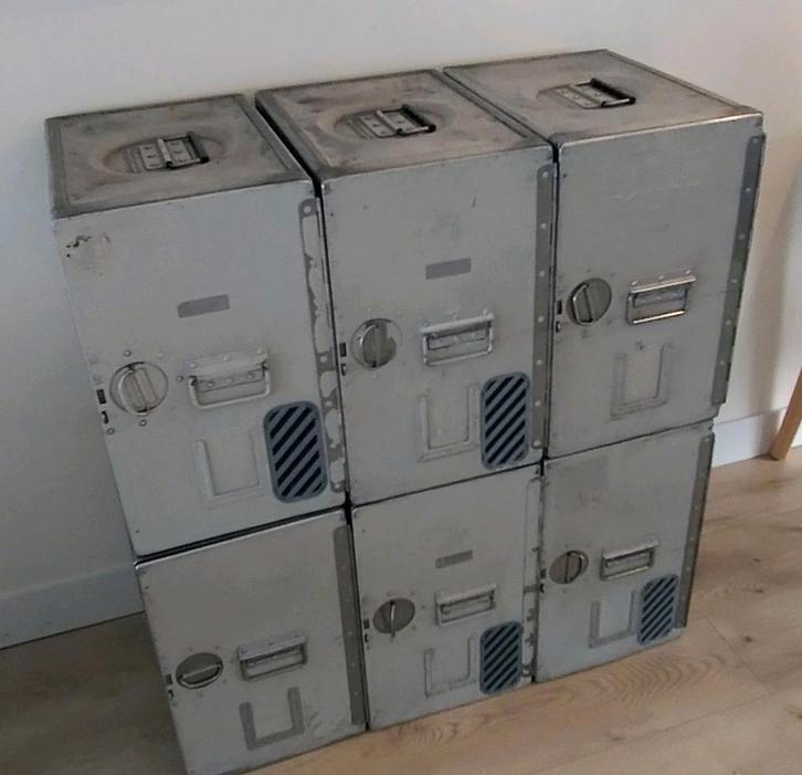 Vintage KLM vliegtuig trolley - Jaren 60 - Industrieel, Huis en Inrichting, Kasten | Overige, Zo goed als nieuw, Ophalen of Verzenden