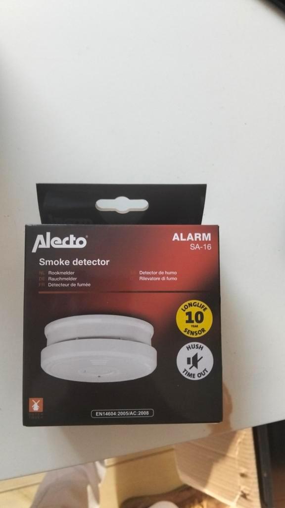 Alecto SA-16 Rookmelder - 10 Jaar Sensor, Doe-het-zelf en Verbouw, Alarmsystemen, Nieuw, Detector, Sensor of Melder, Rook, Ophalen of Verzenden