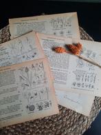 Vintage botanisch papier, Hobby en Vrije tijd, Scrapbooking, Overige merken, Ophalen of Verzenden, Papier of Karton, Zo goed als nieuw