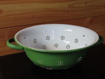 Mooi Brocante emaile vergiet breedte 30 cm beschikbaar voor biedingen