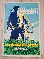 Vintage Affiche: Waakt! De Colorado Kever Dreigt, Ophalen of Verzenden, A1 t/m A3, Reclame, Rechthoekig Staand