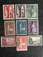 1928 OBP 258-266 Eerste Orval serie, gestempeld, Frankeerzegel, Ophalen of Verzenden, Gestempeld, Met plakker