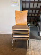Stapelbare Vergaderstoelen, Huis en Inrichting, Ophalen, Gebruikt, Bruin, Metaal