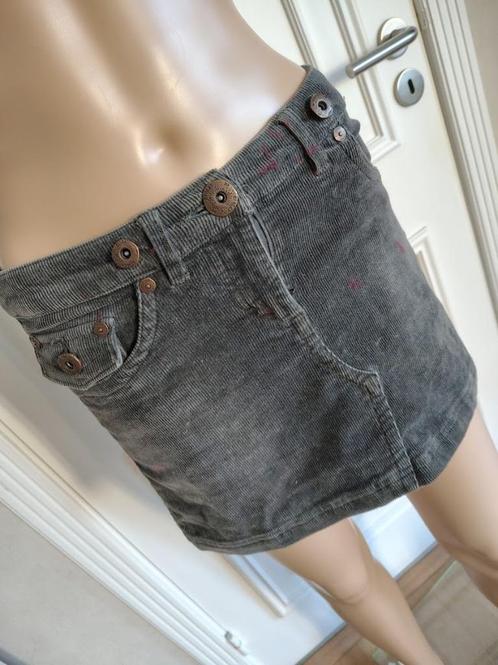 kort floeren rokje, Kleding | Dames, Rokken, Zo goed als nieuw, Maat 34 (XS) of kleiner, Grijs, Boven de knie, Verzenden