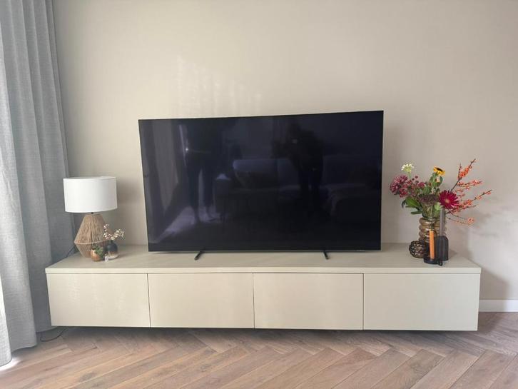 TV-meubel – beige gewrapt (moderne look), Huis en Inrichting, Kasten | Televisiemeubels, Zo goed als nieuw, Minder dan 100 cm