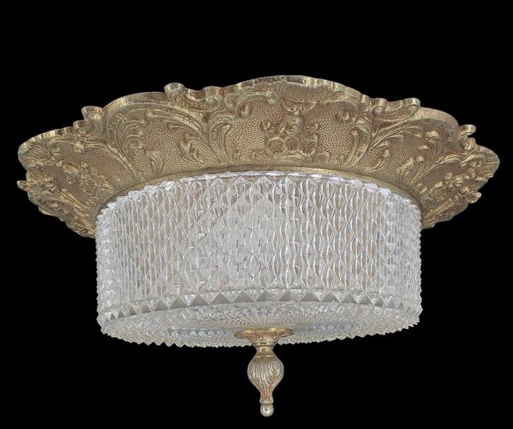 2091 hollywood regency style barok plafonniere plafoniere, Huis en Inrichting, Lampen | Plafondlampen, Ophalen of Verzenden
