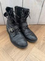 Ann rocks biker boots enkellaarzen veterschoenen maat 41, Zwart, Lage of Enkellaarzen, Ophalen of Verzenden, Zo goed als nieuw
