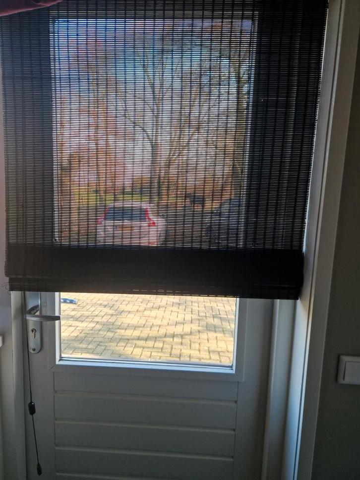 Bamboe rolgordijnen zwart, Huis en Inrichting, Stoffering | Gordijnen en Lamellen, 150 tot 200 cm, Zwart, Ophalen of Verzenden