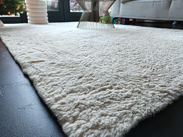 Floorpassion Vloerkleed 200x290 - Roomwit/Beige, Huis en Inrichting, Stoffering | Tapijten en Kleden, Zo goed als nieuw, 200 cm of meer