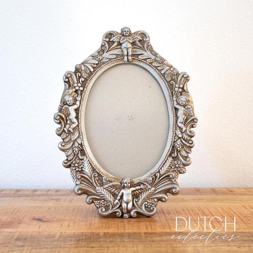 Ovale Fotolijst met Engelen in Barokstijl, Antiek en Kunst, Curiosa en Brocante, Ophalen of Verzenden
