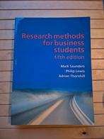 Studieboek Research Methods for Business Students, Ophalen of Verzenden, Mark Saunders, Philip Lewis, Adrian Thornhill, Beta, WO