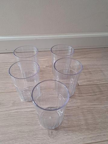5x plastic beker voor kamperen of klussen beschikbaar voor biedingen