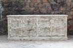 Vintage kast India licht / wit 213 tot 230cm opruiming, Ophalen, Info@mokana.nl, Nieuw, Mokana