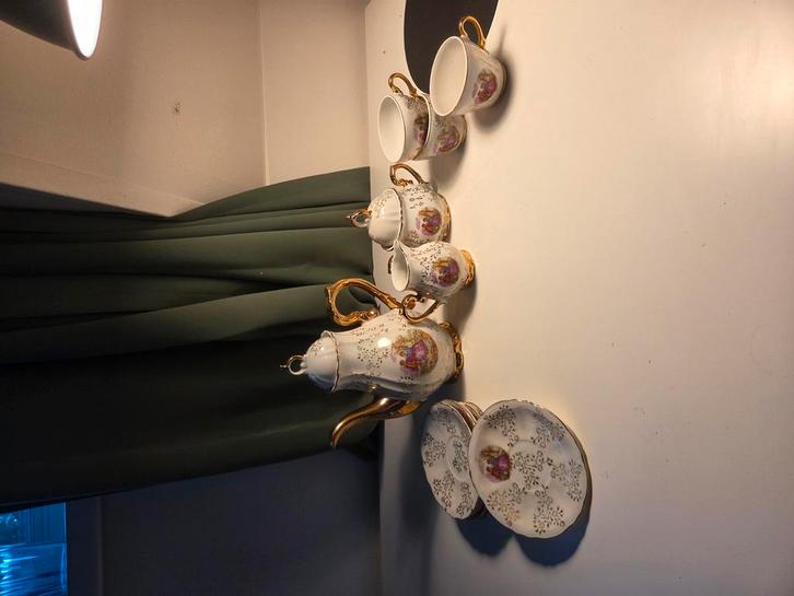 Mokka servies porselein Jaren 30, Antiek en Kunst, Antiek | Servies compleet, Ophalen of Verzenden