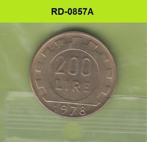 S8-RED-0857 Italy 200 LIRE 1978  UNC KM105, Postzegels en Munten, Munten | Europa | Niet-Euromunten, Italië, Verzenden