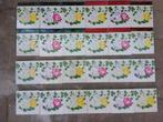 53 stuks antieke wandtegels met rozenrand roze/geel, Ophalen