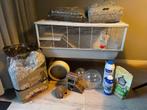 Te koop hamsterkooi met toebehoren, Kooi, Gebruikt, Minder dan 75 cm, Hamster