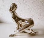 Verzilverde Surawongse sculptuur van naakte vrouw, Antiek en Kunst, Ophalen of Verzenden