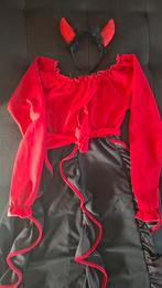 Verkleedjurk  duivel met duivel diadeem maat 12, Ophalen of Verzenden, Zo goed als nieuw, Jongen of Meisje