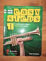 lesboek : Easy steps 1 trompet + 2 cd's en dvd, Gebruikt, Overige genres, Les of Cursus, Ophalen of Verzenden