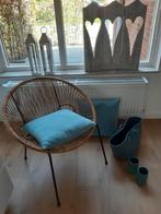 Houten raamscherm, kussens, mand, Huis en Inrichting, Woonaccessoires | Overige, Ophalen of Verzenden, Gebruikt