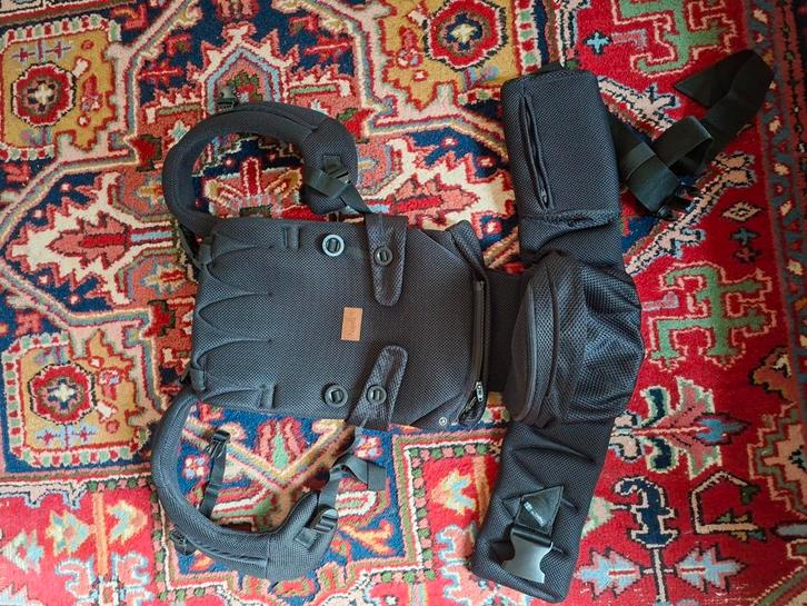 Keurige Najell draagzak zwart mesh, Kinderen en Baby's, Babydragers en Draagdoeken, Zo goed als nieuw, Draagzak, Ophalen of Verzenden