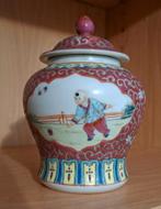 Chinese dekselpot voorraadpot Mun Shou Longevity porselein, Antiek en Kunst, Verzenden