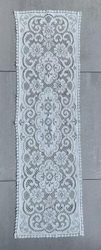 Kanten kleed Tafelloper 125 x 36 cm vintage retro, Minder dan 50 cm, Gebruikt, 100 tot 150 cm, Wit