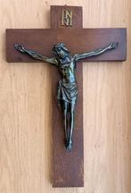 Kruis met metalen Christus - Circa 50,4 cm, Antiek en Kunst, Antiek | Religie, Ophalen of Verzenden
