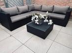 Loungeset tuinset wicker antraciet, Ophalen, Gebruikt, Bank, Loungeset