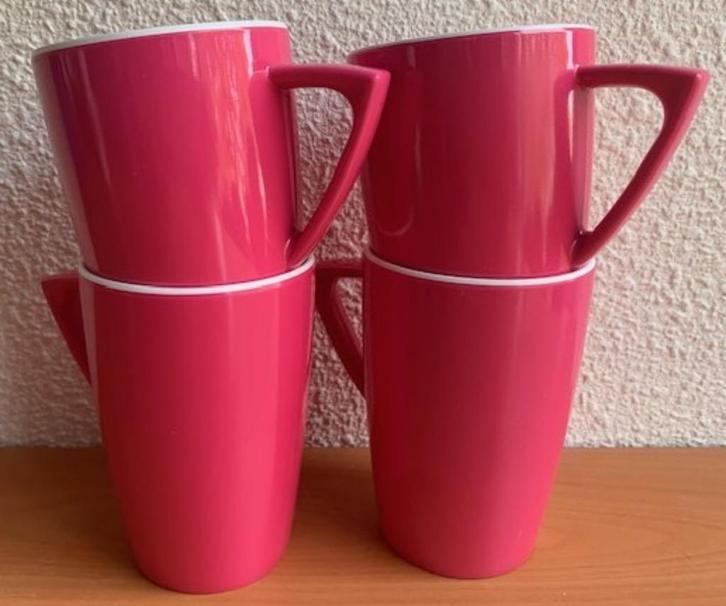 Mepal Rosti Wave: 4 bekers in fuchsia, Caravans en Kamperen, Kampeeraccessoires, Zo goed als nieuw, Ophalen of Verzenden