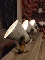 Industriële wand/plafond lampen set van 3, Antiek en Kunst, Ophalen of Verzenden