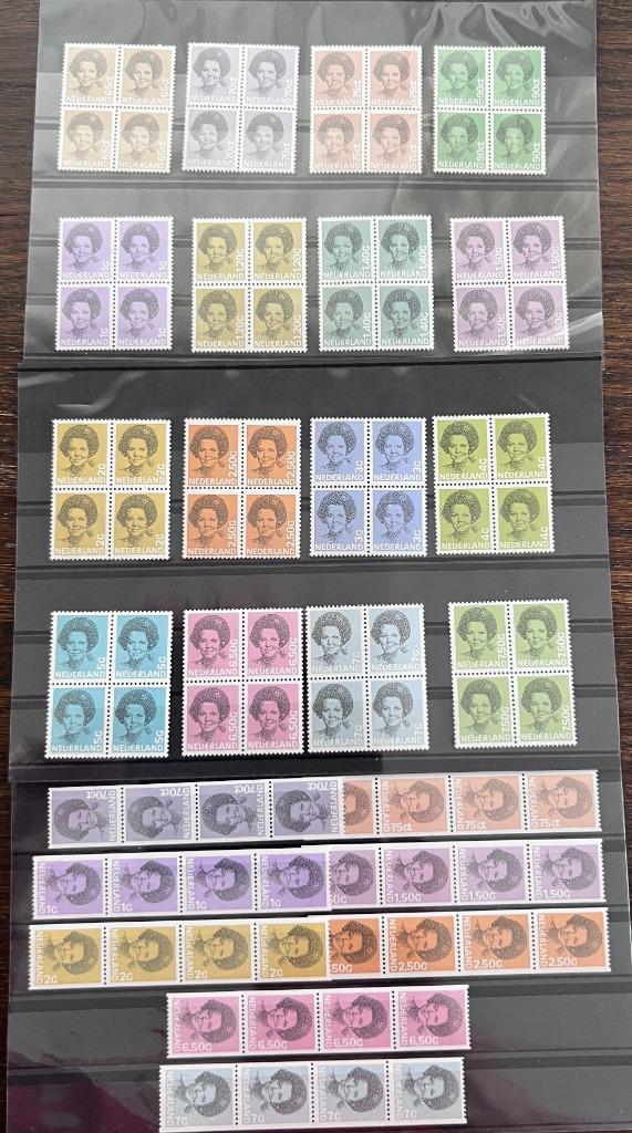 Koningin Beatrix 1237-1252 en 1238a-1251a (4x), Postzegels en Munten, Postzegels | Nederland, Postfris, Na 1940, Verzenden