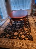 Uitschuifbare eettafel met vloerkleed, Huis en Inrichting, Klassiek, 200 cm of meer, Ophalen of Verzenden, Vijf personen of meer