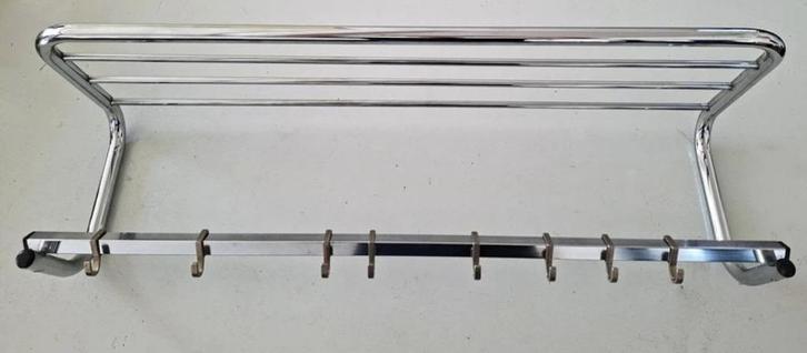 grote vintage buisframe kapstok chroom bauhaus Gispen design, Huis en Inrichting, Woonaccessoires | Kapstokken, Gebruikt, Wandkapstok
