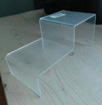 Plexiglas display 2 niveaus - 2 stuks, Nieuw met folie, Ophalen of Verzenden, Nieuw, Minder dan 100 cm