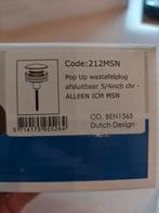 Ben Pop Up Wastafelplug 212MSN - Nieuw!, Nieuw, Ophalen of Verzenden, Minder dan 100 cm, Wasbak of Wastafel