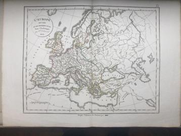 Europa, 9e /11E eeuw, kopergravure, F. Delamarche, 1828