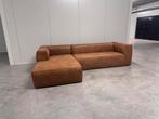 Prachtige Hoekbank Cognac Micro Leder Bank GRATIS BEZORGING, Huis en Inrichting, Banken | Bankstellen, Ophalen, Zo goed als nieuw