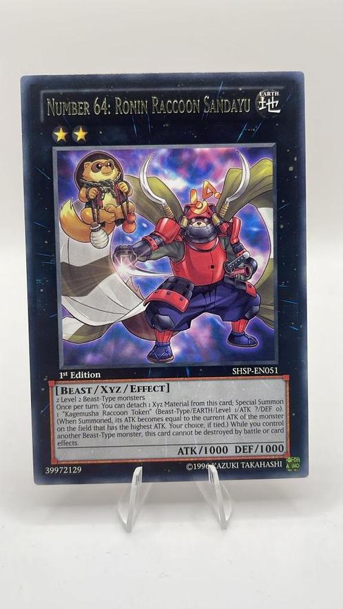 Yu-Gi-Oh! Number 64: Ronin Raccoon Sandayu – SHSP-EN051 – Mi, Hobby en Vrije tijd, Verzamelkaartspellen | Yu-gi-Oh!, Zo goed als nieuw