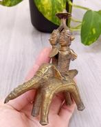 dhokra art olifant met 2 mannen, Antiek en Kunst, Antiek | Koper en Brons, Verzenden