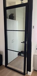Binnendeur aluminium zwart/smoky glas, Nieuw, 80 tot 100 cm, Ophalen, 200 tot 215 cm