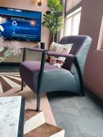 In.House fauteuil Grandola aubergine/paars en zwart leer, Ophalen, 75 tot 100 cm, Leer