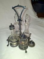 Antiek Tafelsetje Geslepen Glas, Antiek en Kunst, Antiek | Glas en Kristal, Ophalen of Verzenden