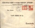 Nederlands Indië - Rotterdam - Enschede - 1921, Postzegels en Munten, Brieven en Enveloppen | Nederland, Ophalen of Verzenden