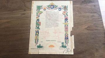 U - Brigade oorkonde - 1945 - 1947 - P. Van de Sanden beschikbaar voor biedingen