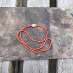 Antieke Bloedkoraal Ketting met Gouden Slot, Ophalen of Verzenden
