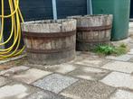 Half whiskey-vat, Tuin en Terras, Bloembakken en Plantenbakken, Ophalen, Minder dan 60 cm, Rond, Tuin
